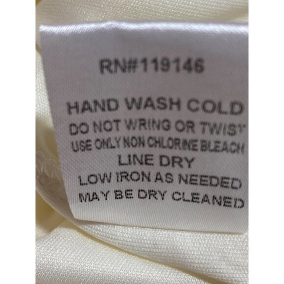 Jodifl Cream Eyelet Lace Overlay Pencil Dress Delicate Floral Lace Women's Small - Picture 10 of 13